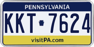 PA license plate KKT7624
