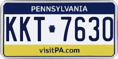 PA license plate KKT7630