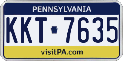 PA license plate KKT7635