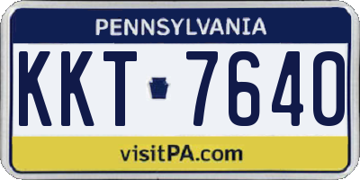 PA license plate KKT7640