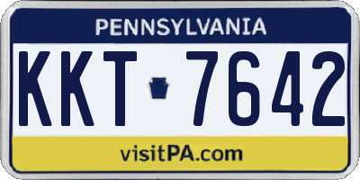 PA license plate KKT7642
