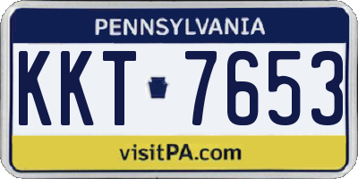 PA license plate KKT7653