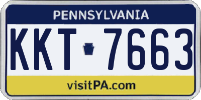 PA license plate KKT7663