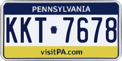PA license plate KKT7678