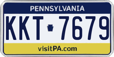 PA license plate KKT7679