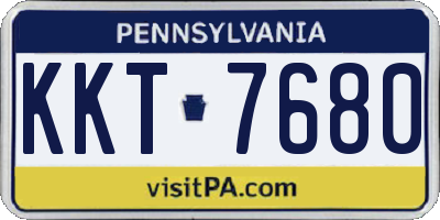 PA license plate KKT7680