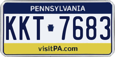 PA license plate KKT7683