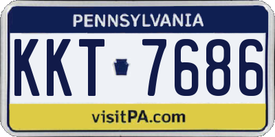 PA license plate KKT7686