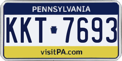 PA license plate KKT7693