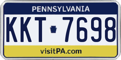 PA license plate KKT7698