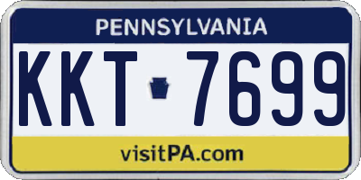 PA license plate KKT7699