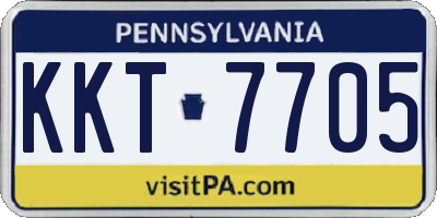 PA license plate KKT7705