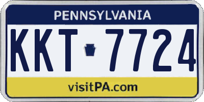 PA license plate KKT7724