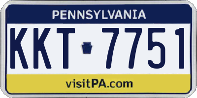 PA license plate KKT7751