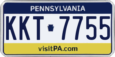 PA license plate KKT7755