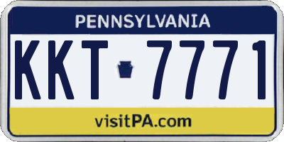 PA license plate KKT7771