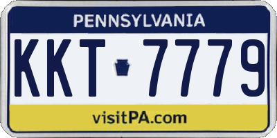 PA license plate KKT7779
