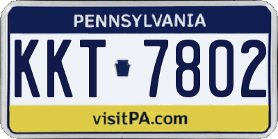 PA license plate KKT7802