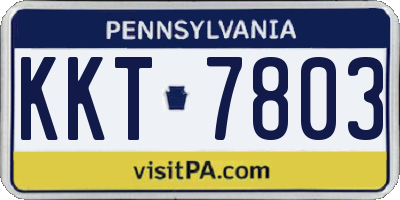 PA license plate KKT7803