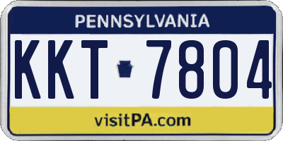 PA license plate KKT7804
