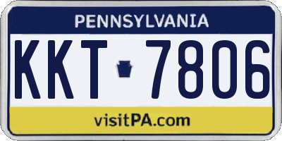 PA license plate KKT7806