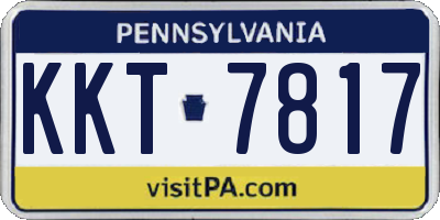 PA license plate KKT7817