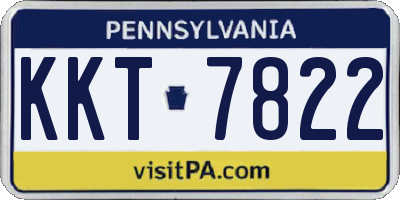 PA license plate KKT7822