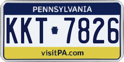 PA license plate KKT7826