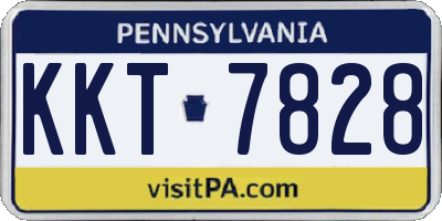 PA license plate KKT7828