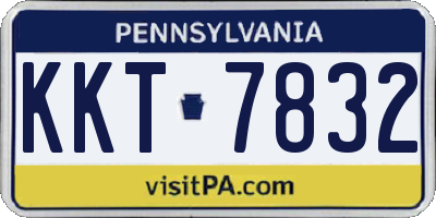 PA license plate KKT7832