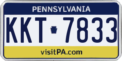 PA license plate KKT7833