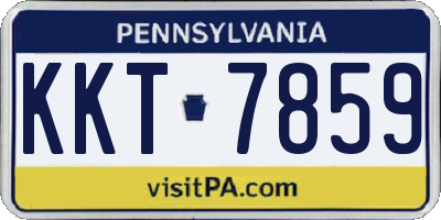 PA license plate KKT7859