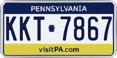 PA license plate KKT7867