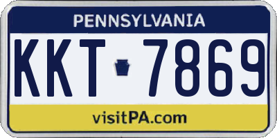 PA license plate KKT7869