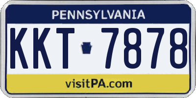 PA license plate KKT7878