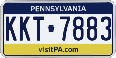 PA license plate KKT7883