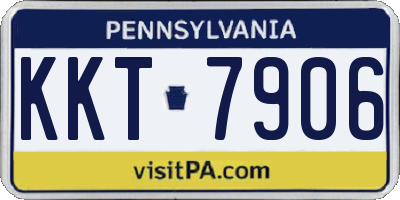 PA license plate KKT7906