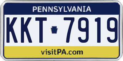 PA license plate KKT7919