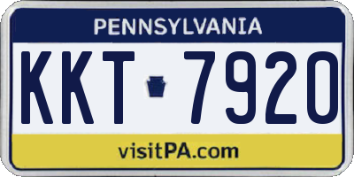 PA license plate KKT7920