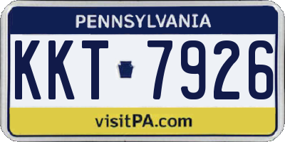 PA license plate KKT7926