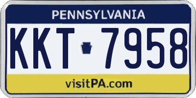PA license plate KKT7958