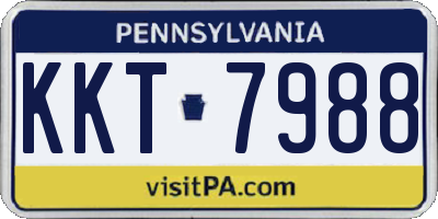 PA license plate KKT7988