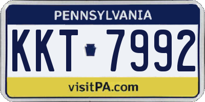 PA license plate KKT7992