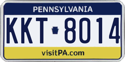 PA license plate KKT8014