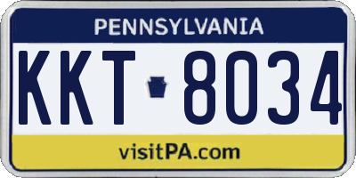 PA license plate KKT8034