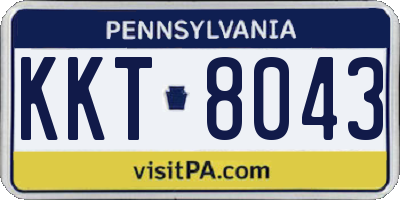 PA license plate KKT8043
