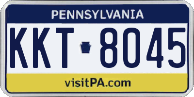 PA license plate KKT8045