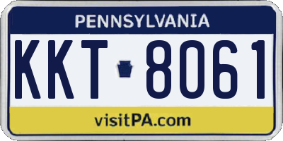 PA license plate KKT8061