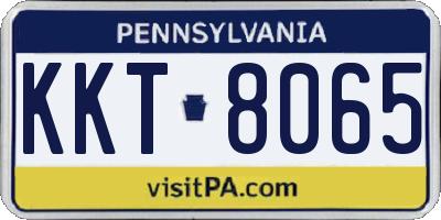 PA license plate KKT8065