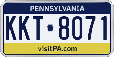 PA license plate KKT8071